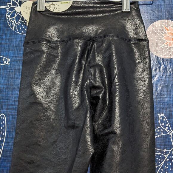 NWT OFFLINE Aerie The Hugger Crossover High Waisted Legging Black Women's XS - Picture 8 of 10